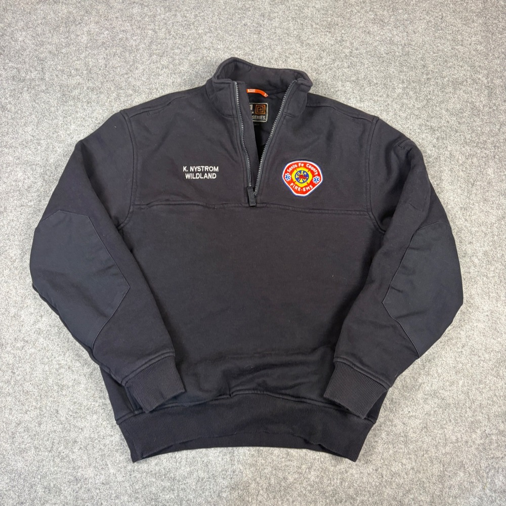5.11 Tactical Series Job Shirt Mens Medium Black Santa Fe County Fire EMS SFCFD